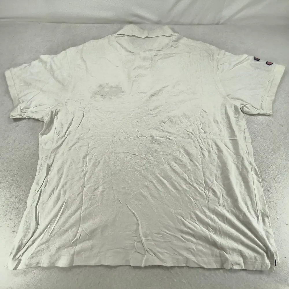 Polo Ralph Lauren Triple Pony Casual Collared Polo Shirt Mens Size 3XLT White